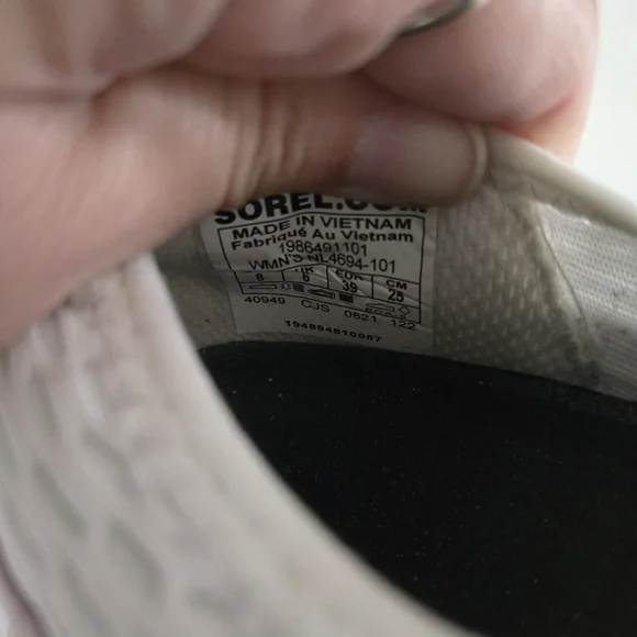 Sorel Kinetic Impact Lace-Up Chunky Sneaker White Eraser Pink Size 8 - Picture 7 of 7